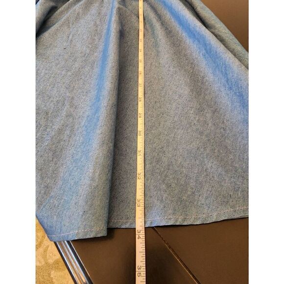 Molly Bracken size small chambray spaghetti strap tie front dress - Picture 6 of 8